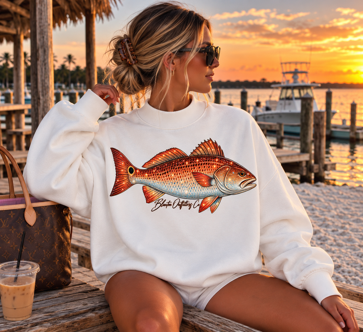 Mock-Neck Red Fish PRE ORDER