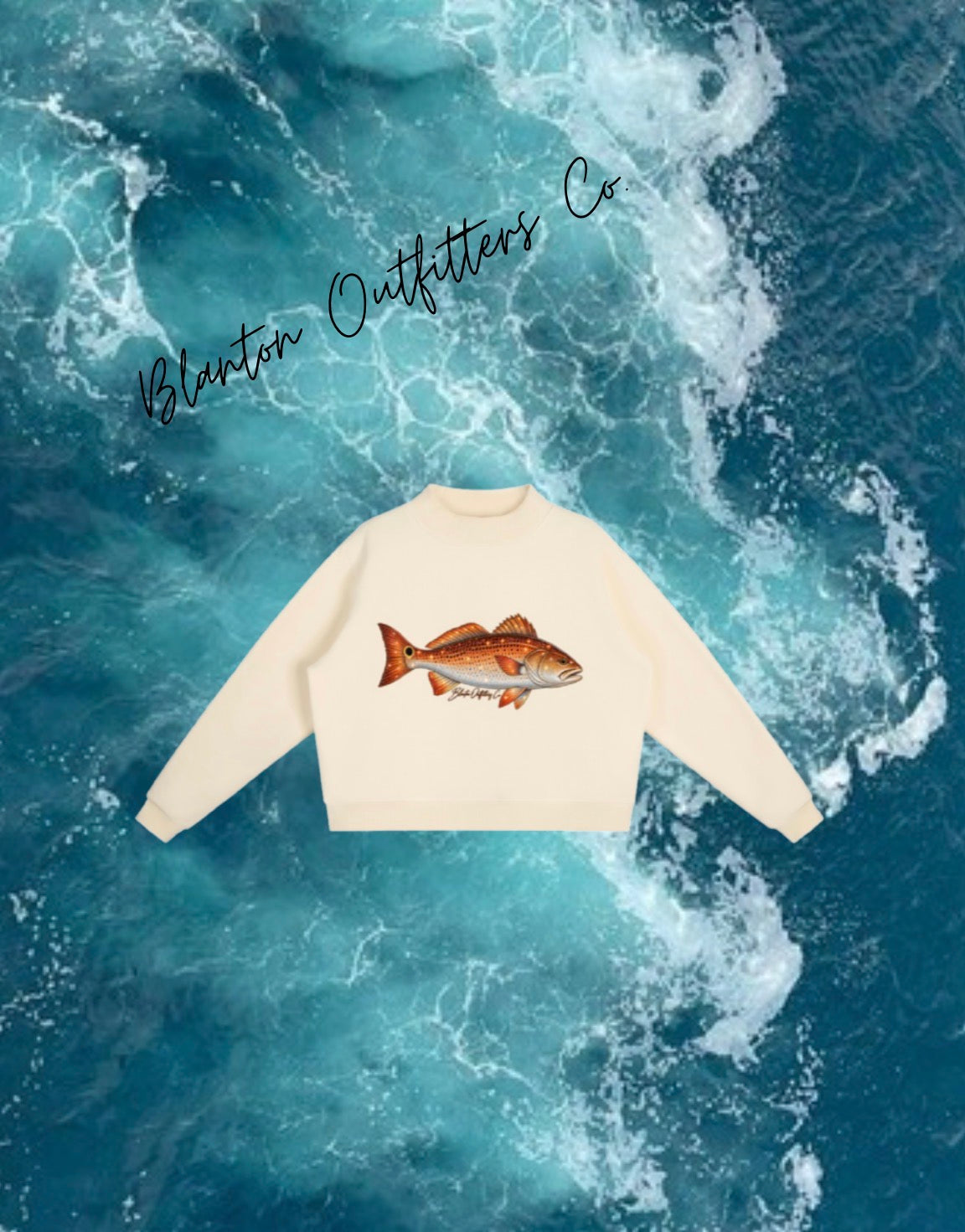 Mock-Neck Red Fish PRE ORDER