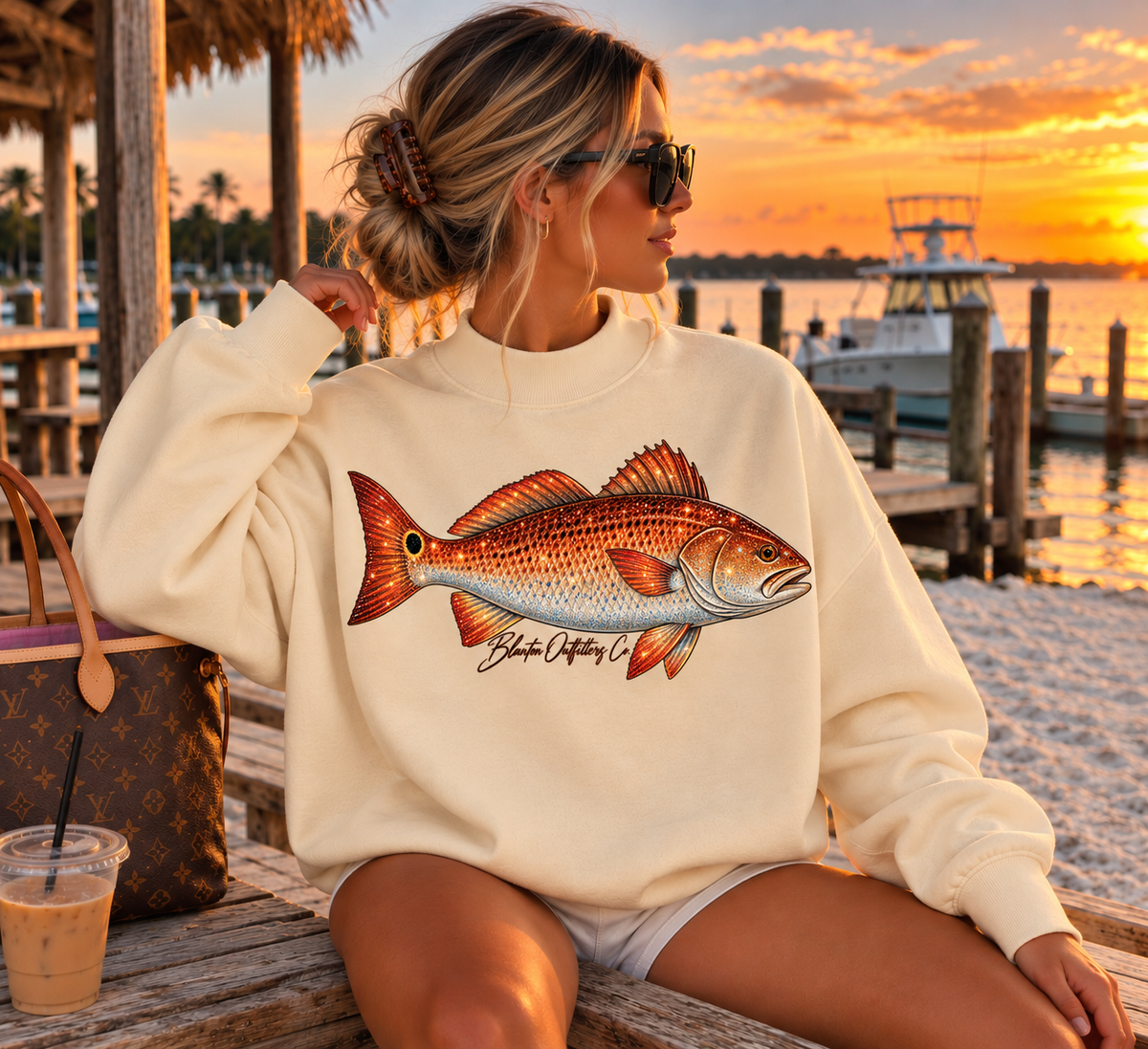 Mock-Neck Red Fish PRE ORDER