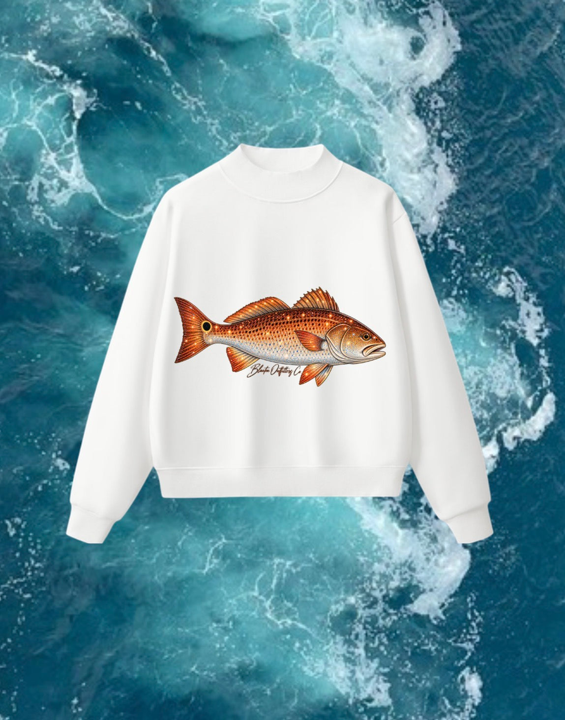 Mock-Neck Red Fish PRE ORDER