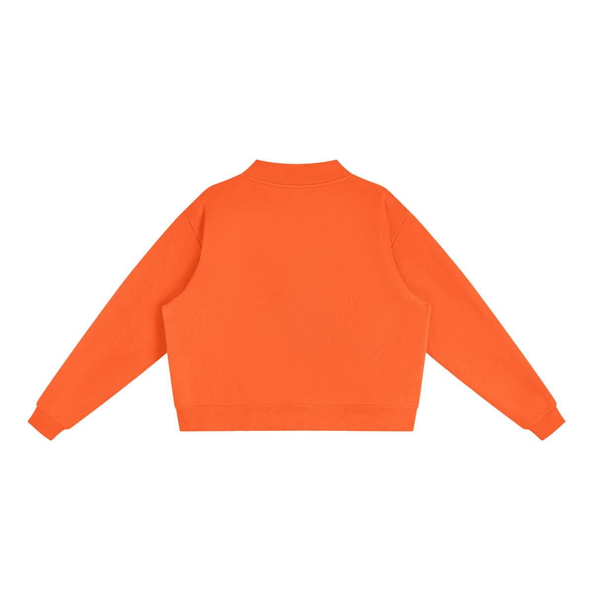 Brown Polka Dot Mock-Neck Crew Sweatshirt