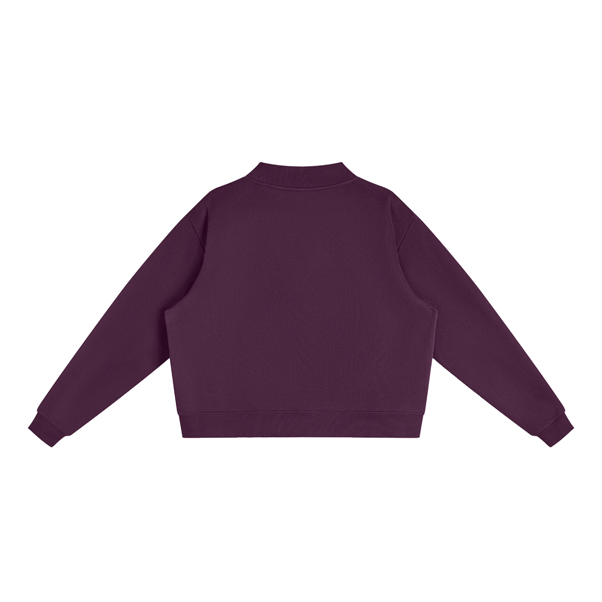 Brown Polka Dot  Mock-Neck Crew Sweatshirt