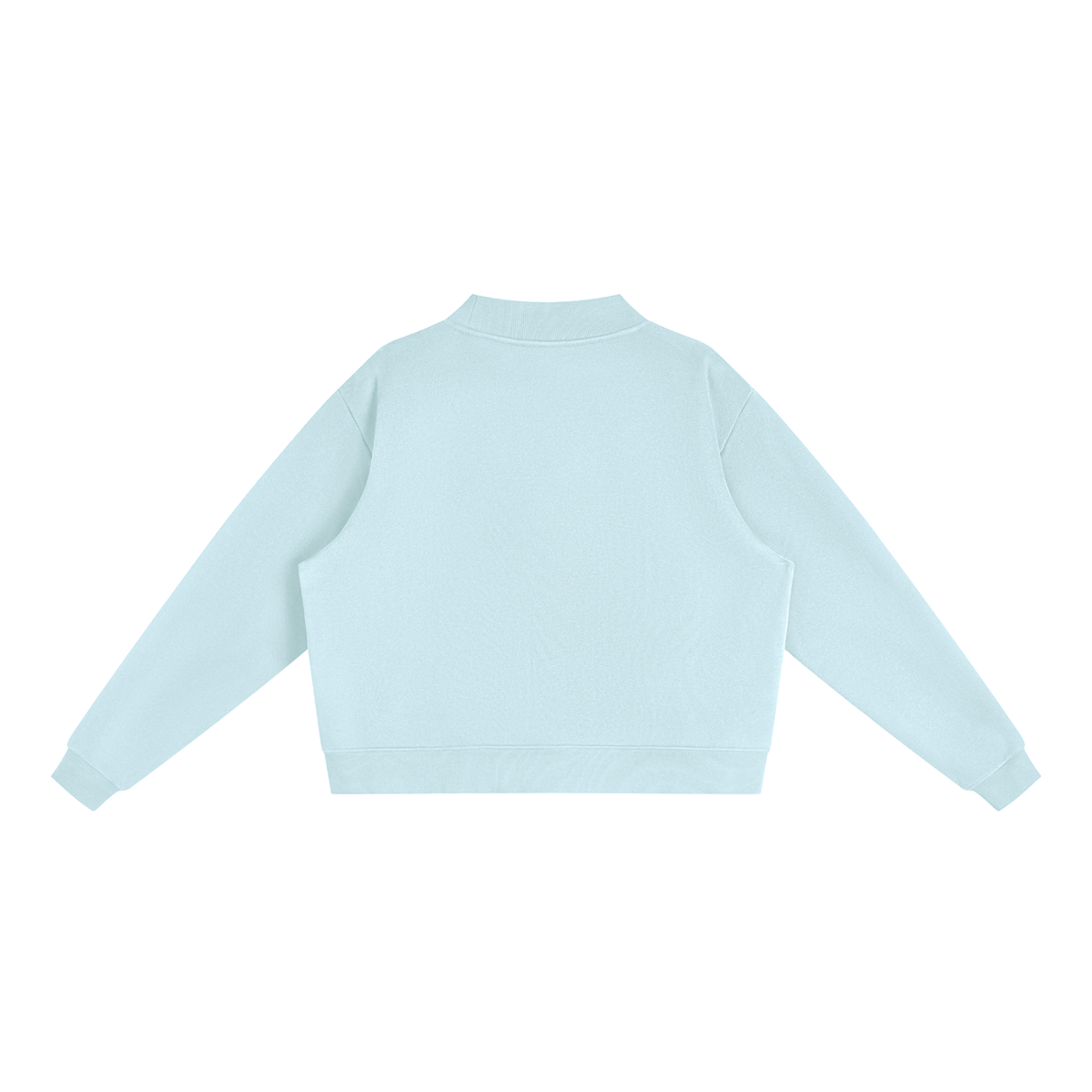 Brown Polka Dot  Mock-Neck Crew Sweatshirt